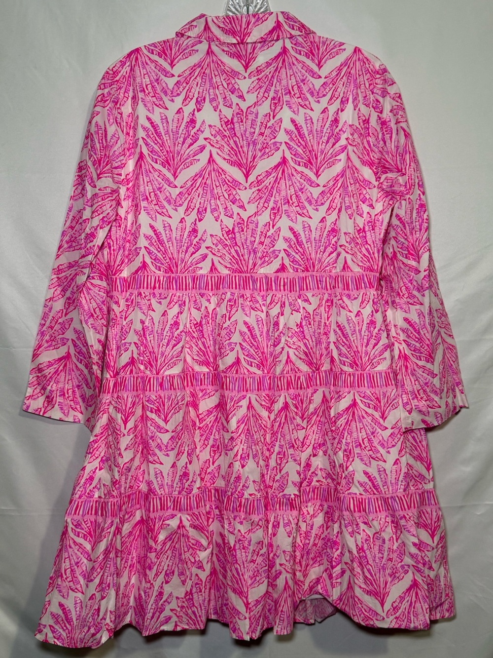 Lilly Pulitzer Pink White Floral Collared Button Front Cotton Shirt Dress 4 NWT - Picture 4 of 9